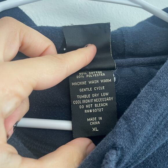 Vintage Ouray Vail Hoodie Sweater XL Blue Colorado Pockets Casual Outdoor Skiing - Picture 7 of 8